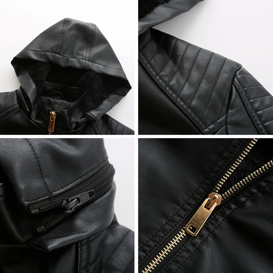 Damen-Lederjacke, vielseitiger Stil, hochwertig-2