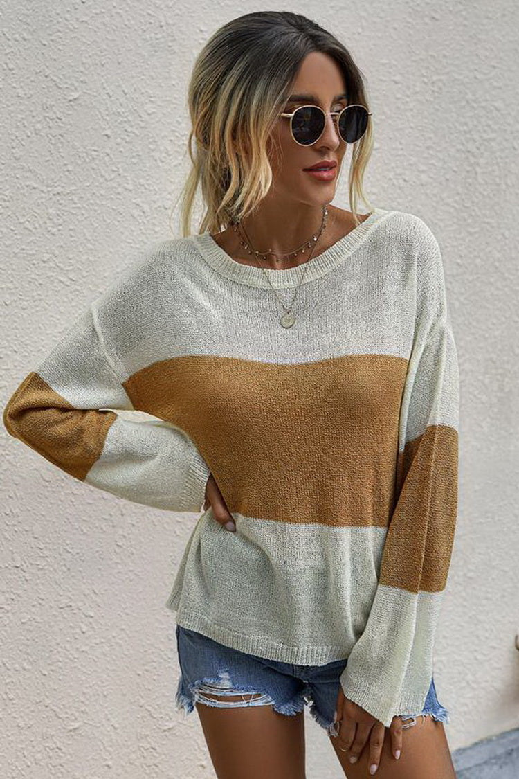 Damen-Strickpullover mit Rundhals aus 100 % Acryl, weich und bequem -3