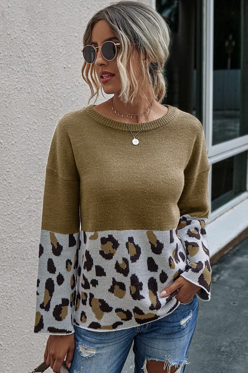 Damen-Strickpullover, mit Leopardenmuster, Acryl-1
