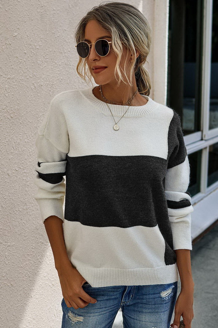 Damen-Langarm-Pullover, Schickes Acryl-4