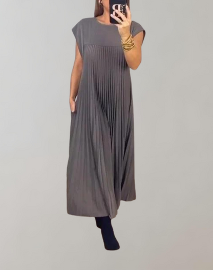 Damen-Langkleid, plissiert, aus 100% Polyester 9