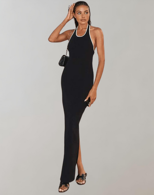 Damen Abendkleid Tanktop Figurformend Hochwertiger Stoff-1