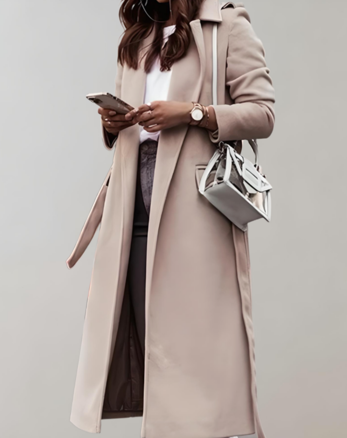 Variant image for Damen-Oversized-Jacke, weicher Stoff, modernes Design-1