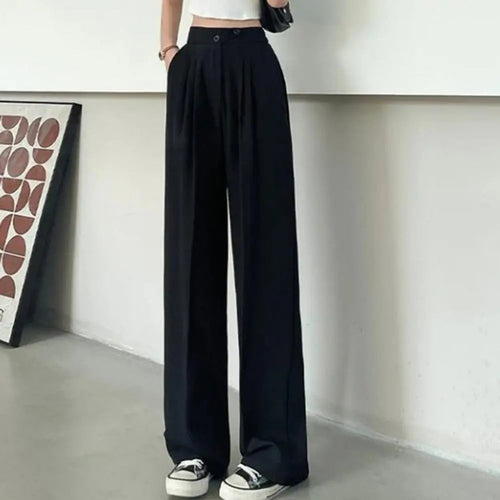 Baggy-Hosen für Damen mit hoher Taille aus leichtem Material – Lässige Passform für warme Sommertage 1