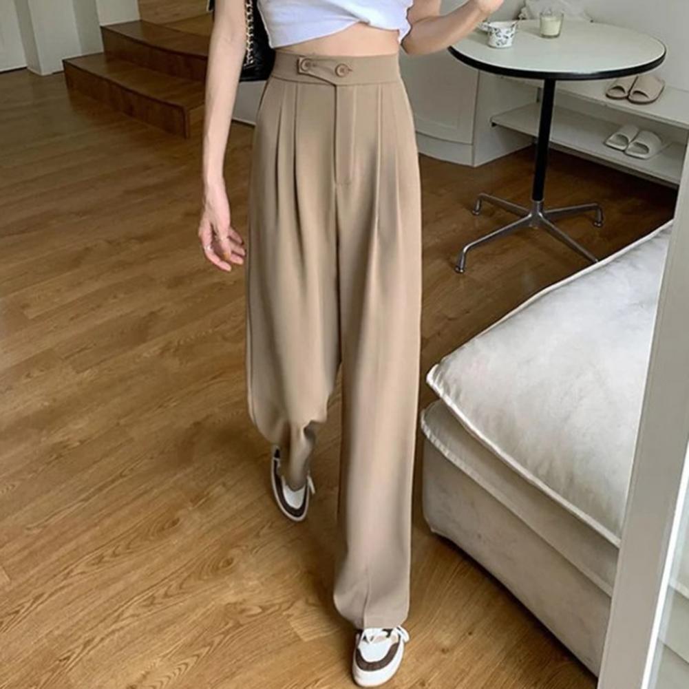 Baggy-Hosen für Damen mit hoher Taille aus leichtem Material – Lässige Passform für warme Sommertage 9