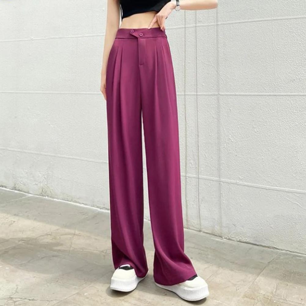 Damen-Baggyhose mit hoher Taille aus leichtem Material – lockere Passform für warme Sommertage 10
