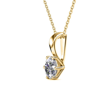 Damen-Halskette, Messingbeschichtung, mit österreichischem Kristall, 18 Karat, Gold-3