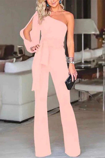 Damen-Jumpsuit Schulterband und Bindeband aus Baumwolle Polyester 4