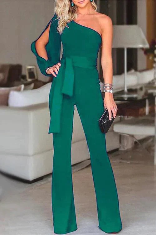 Damen-Jumpsuit Schulterband und Bindeband aus Baumwolle Polyester 5