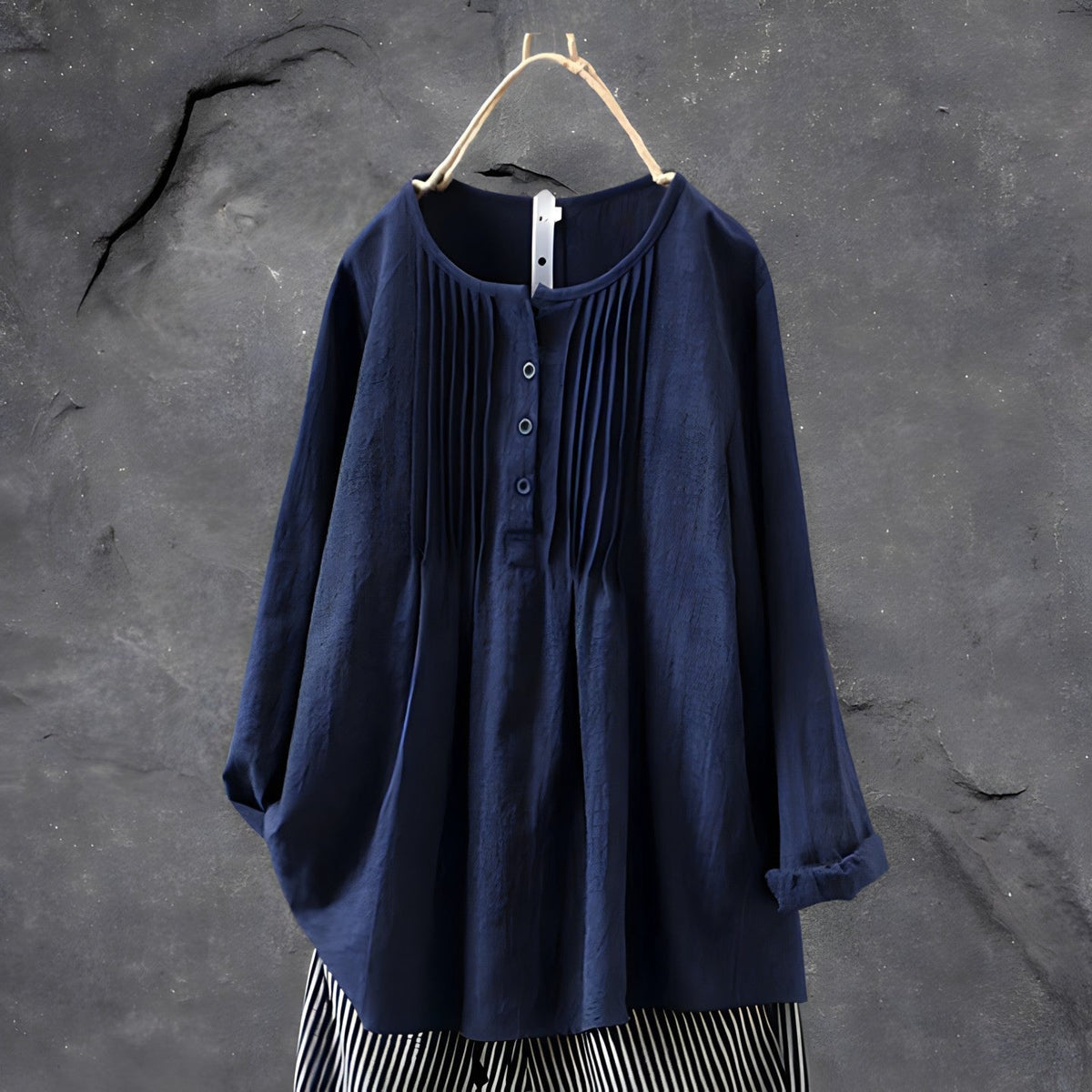 Damen-Tunika-Bluse, lässiges Design, atmungsaktives Material 0