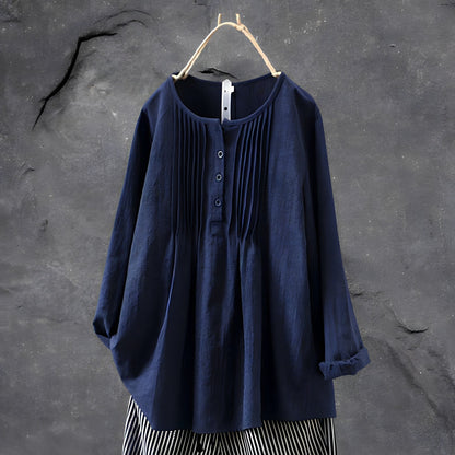 Damen-Tunika-Bluse, lässiges Design, atmungsaktives Material 0