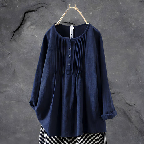 Damen-Tunika-Bluse, lässiges Design, atmungsaktives Material 0