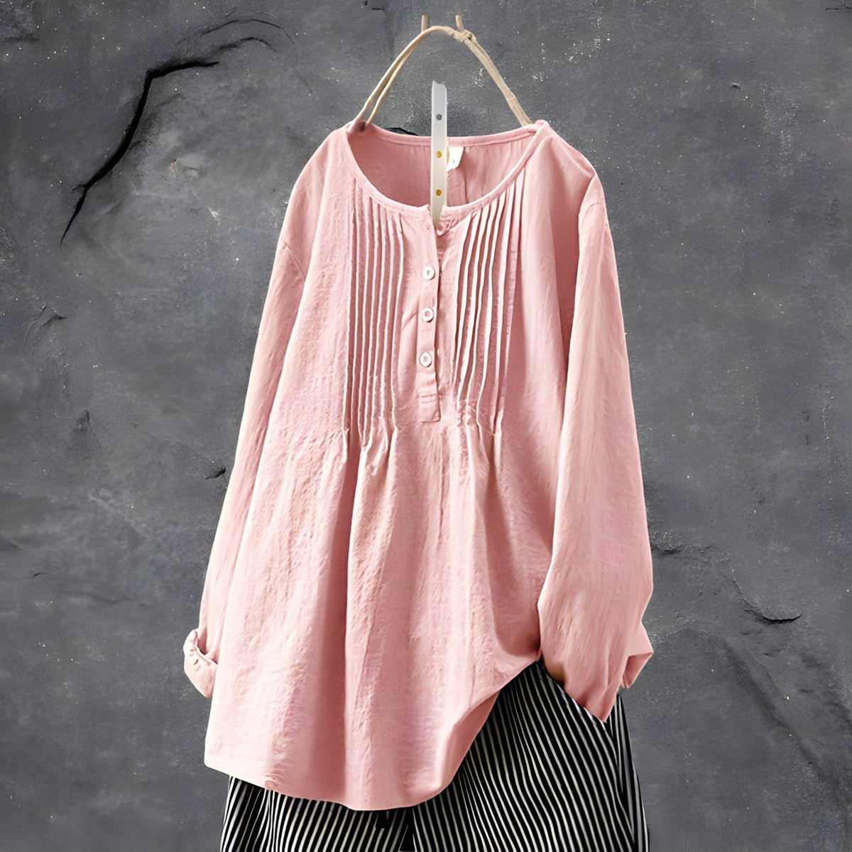 Damen-Tunika-Bluse, lässiges Design, atmungsaktives Material 4