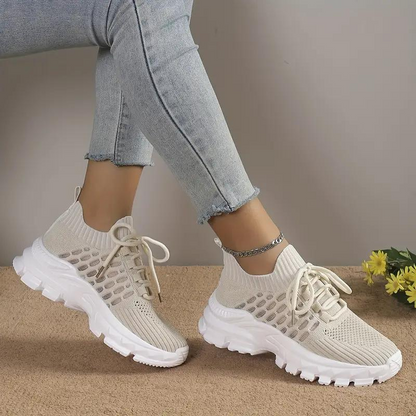 Damen-Sneakers, sportliches Textil, Trainingsschuhe-3