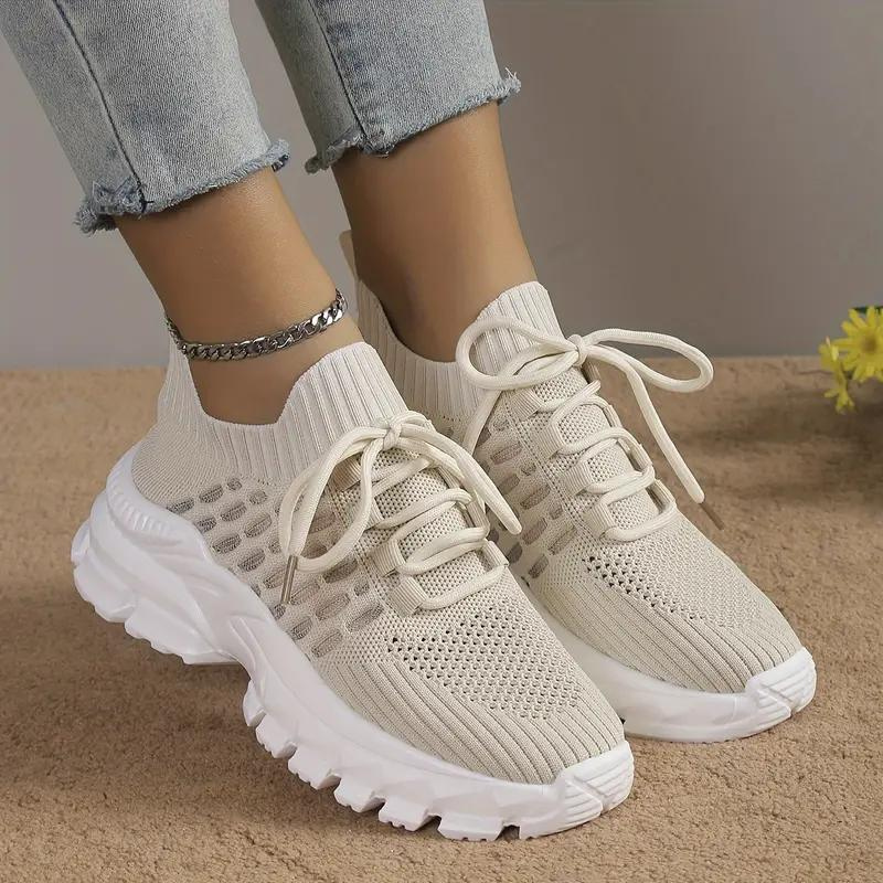 Damen-Sneakers, sportliches Textil, Trainingsschuhe-4