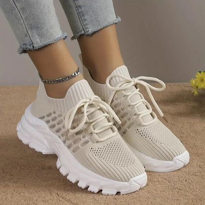 Damen-Sneakers, sportliches Textil, Trainingsschuhe-4