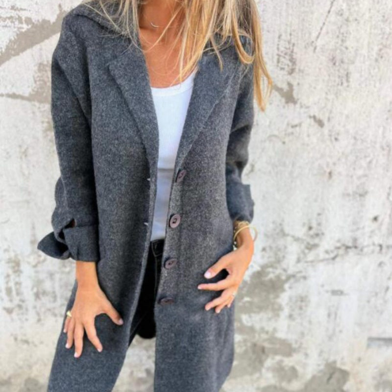 Damenjacke Halblang Bequem Polyester für Alltag und Fest 1