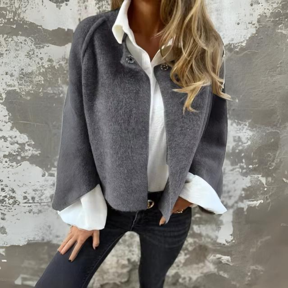 Damen-Lange Winterjacke, Elegantes Natürliches Material-2
