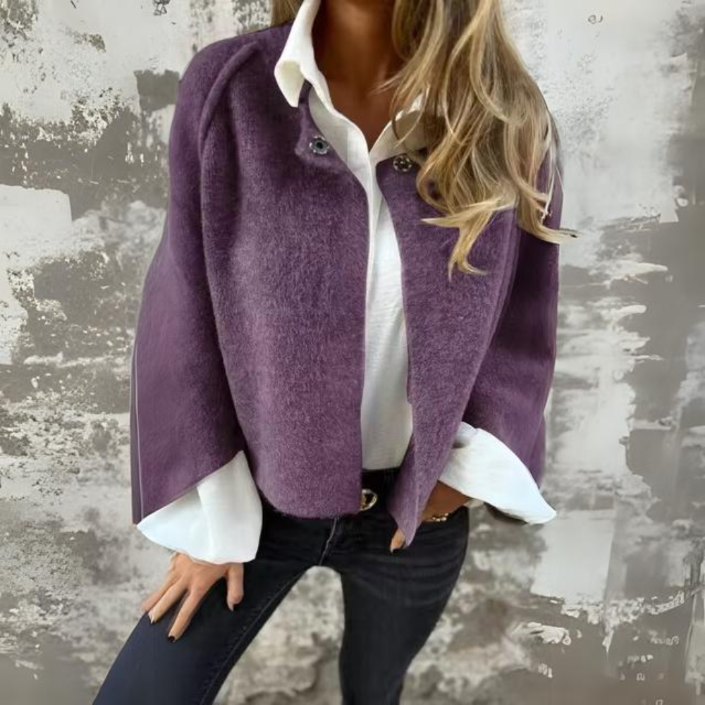 Damen-Lange Winterjacke, Elegantes Natürliches Material-4