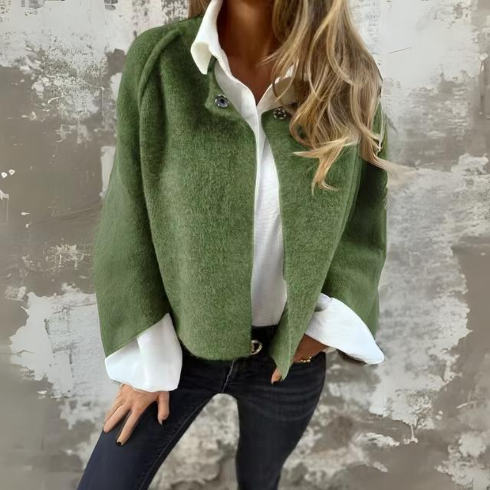 Damen-Lange Winterjacke, Elegantes Natürliches Material-5