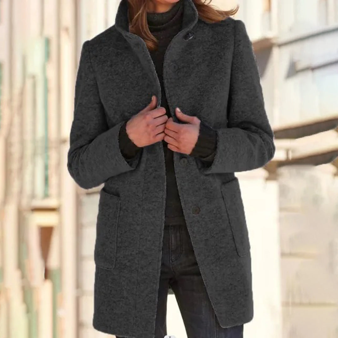 Damen-Winterjacke mit Rundhalsausschnitt aus hochwertiger Baumwolle-3