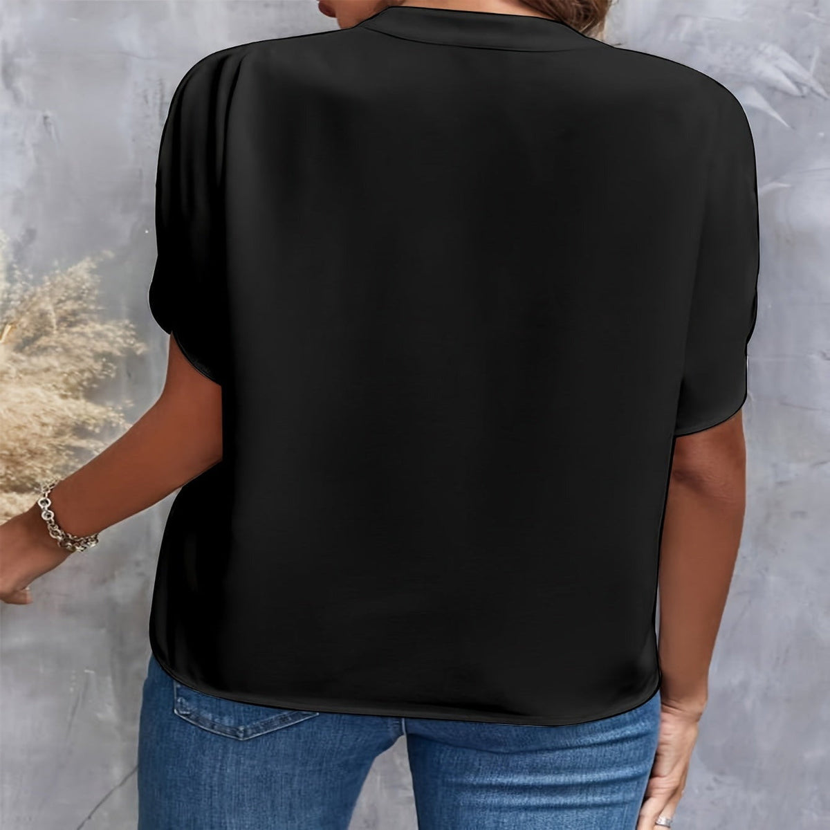Damen-Bluse, trendige Baumwollmischung, elegant, vielseitig-3
