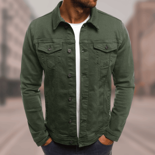 Damenjacke Denim Modernes Design Bequeme Passform-1