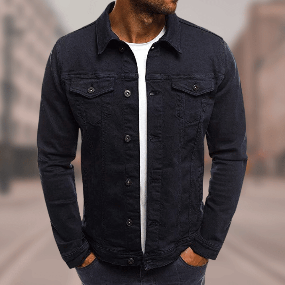 Damenjacke Denim Modernes Design Bequeme Passform-5