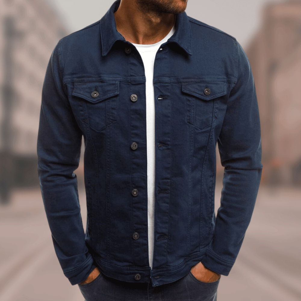 Damenjacke Denim Modernes Design Bequeme Passform-4