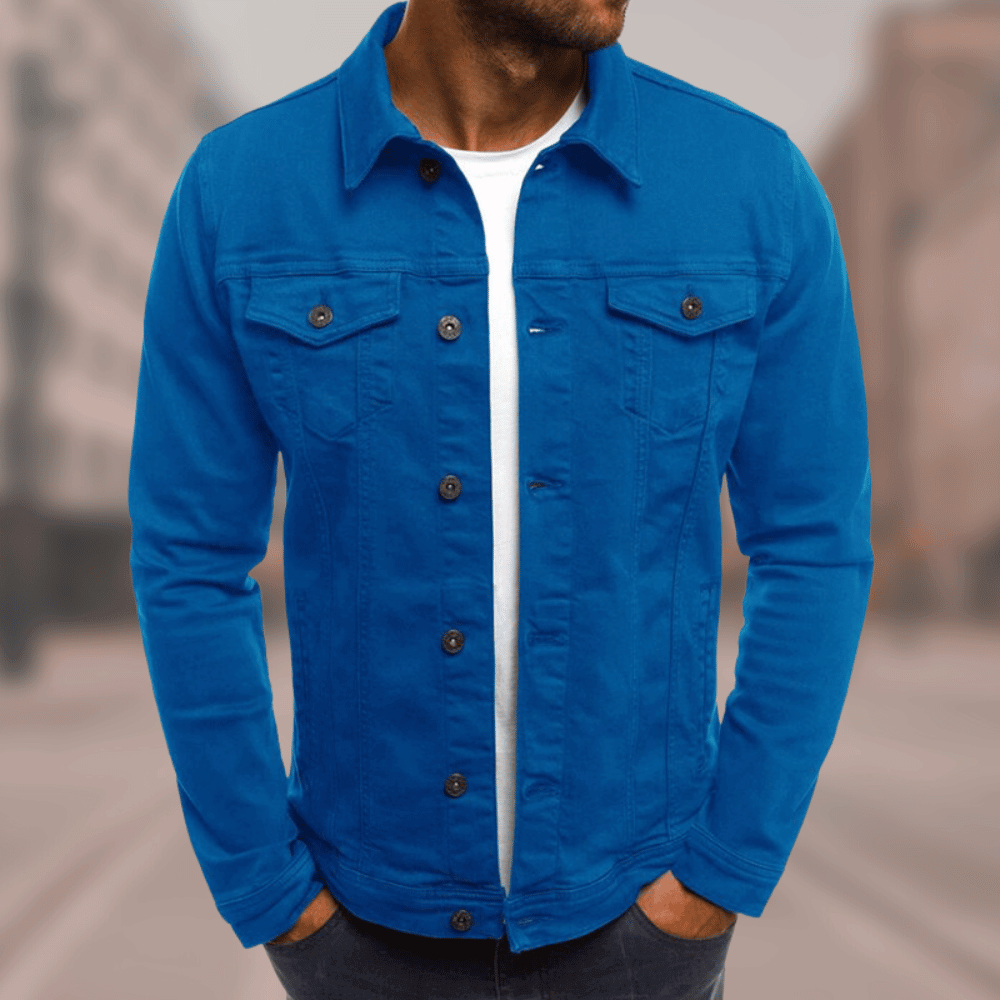 Damenjacke Denim Modernes Design Bequeme Passform-2