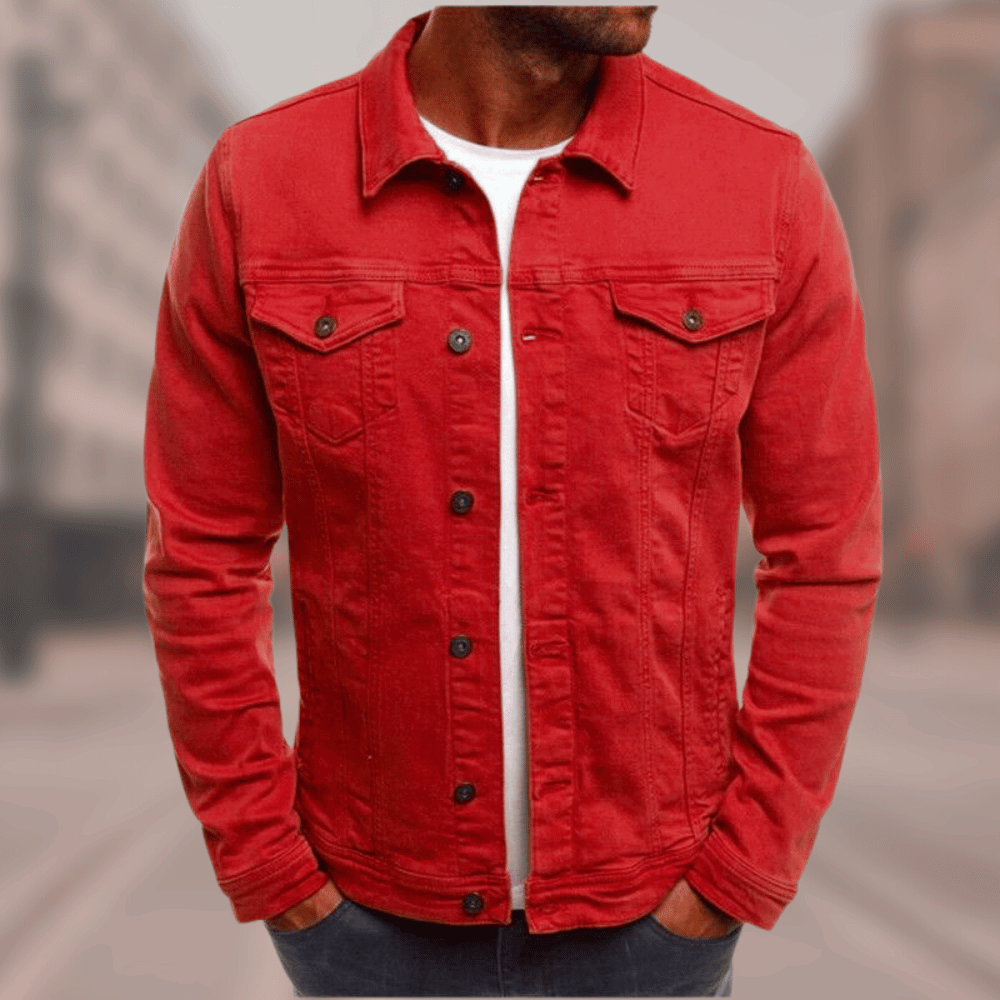Damenjacke Denim Modernes Design Bequeme Passform-3