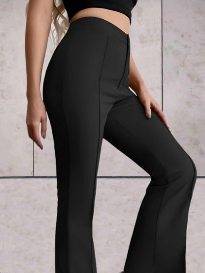 Damen-Sommerhose, hohe Taille, ökologische Baumwolle-3