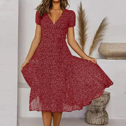 Damen-Frühlingskleid, luftiges Design, 100% Polyester-3