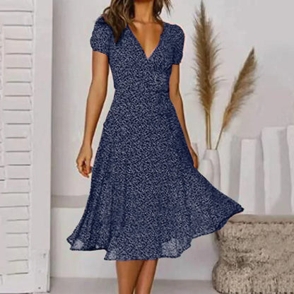 Damen-Frühlingskleid, luftiges Design, 100% Polyester-4