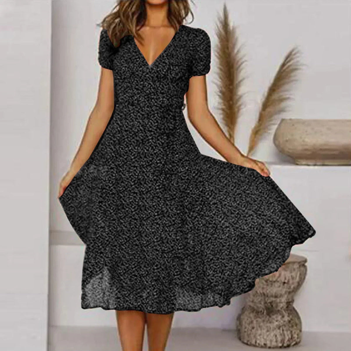 Damen-Frühlingskleid mit luftigem Design aus 100% Polyester-5