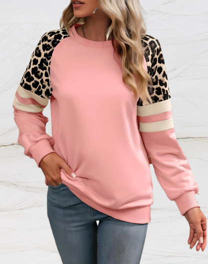 Damen-Strickpullover, oversized Leopardenmuster, weich-3
