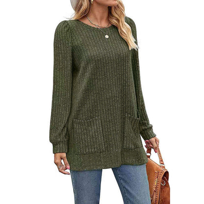 Variantenbild für halblanges Damen-Strickkleid aus Acryl für Herbst und Winter-17