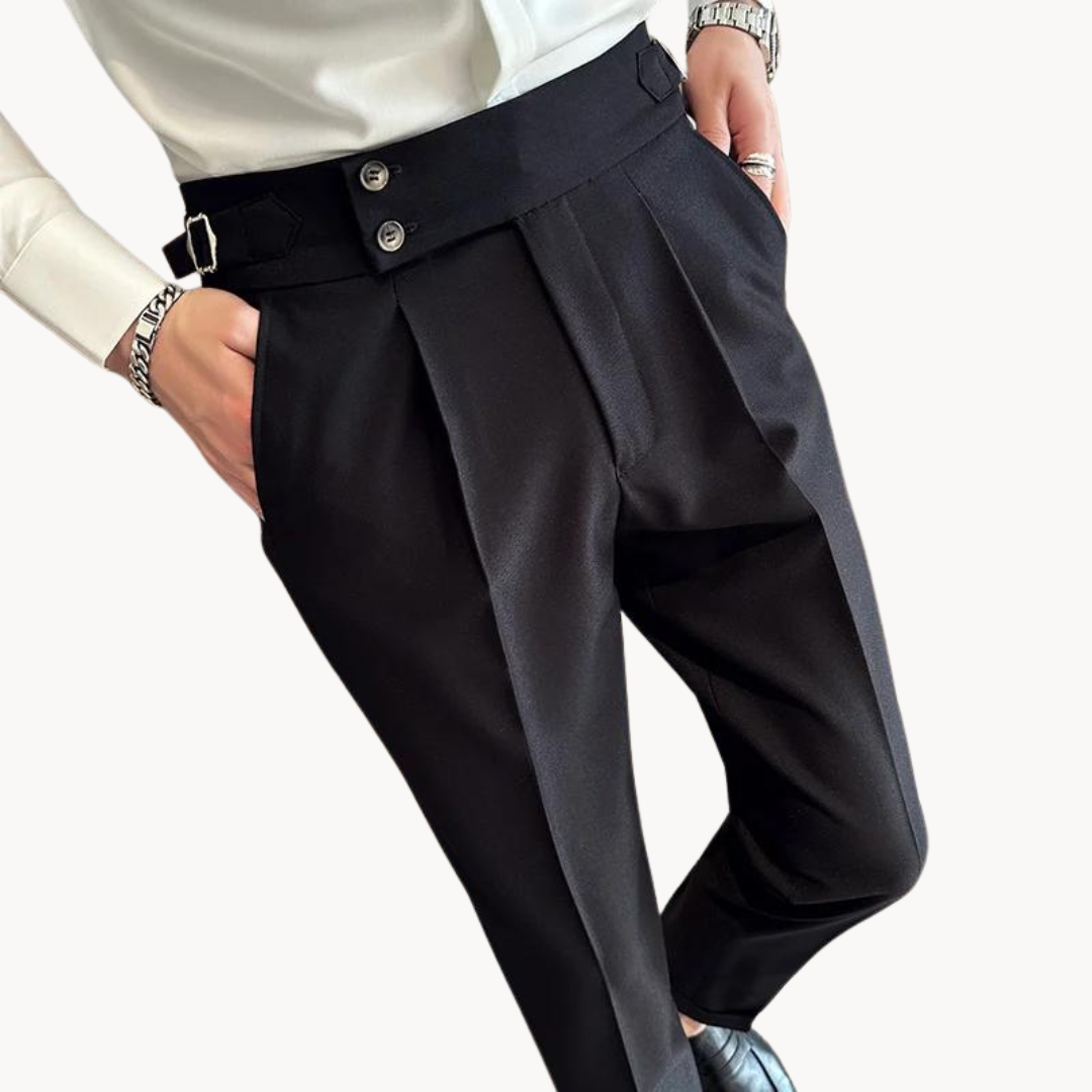 Herren-Hose, verstellbarem Bund, klassischen Schnitt, aus Polyester-Baumwolle-3