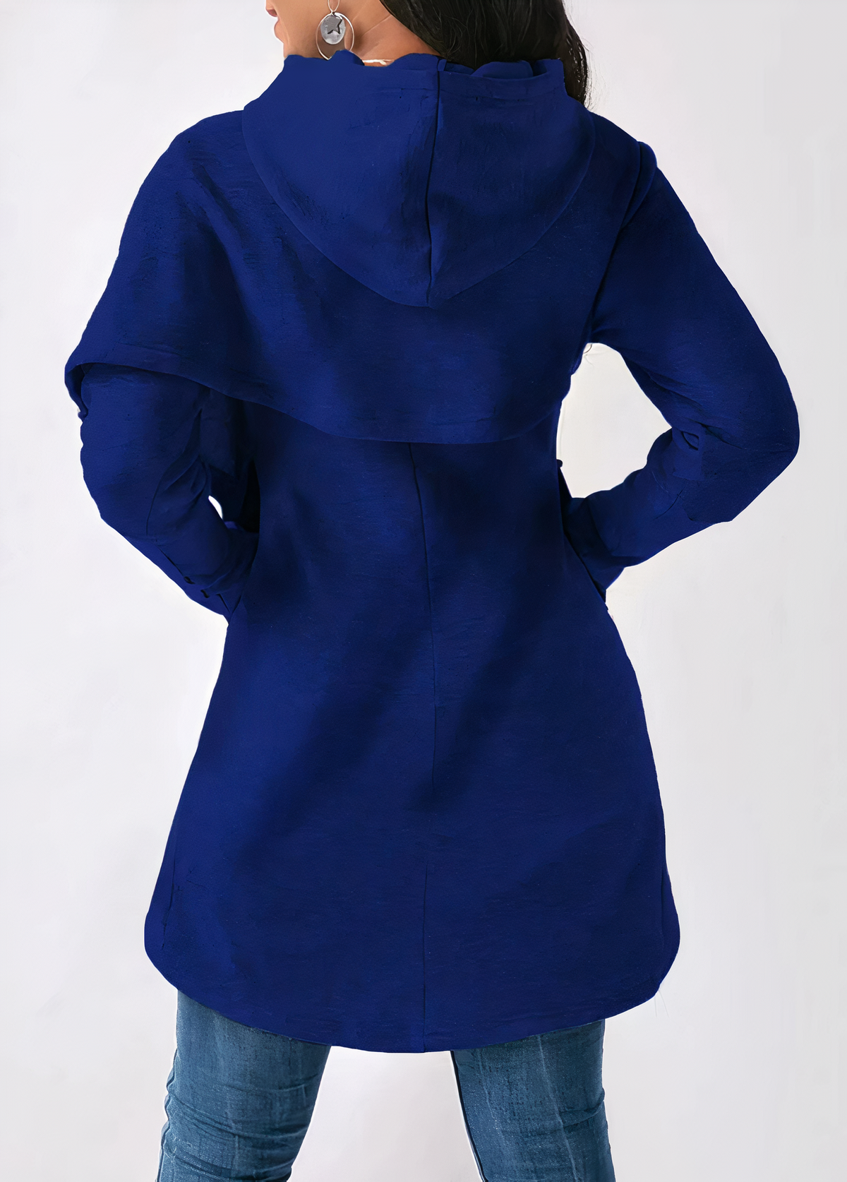 Asymmetrischer Hoodie für Damen aus weichem Material mit Kapuze – perfekt für den Alltag und lässige Outfits 2