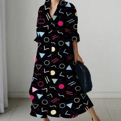 Damen-Lässiges Kleid aus hochwertiger Baumwolle-2