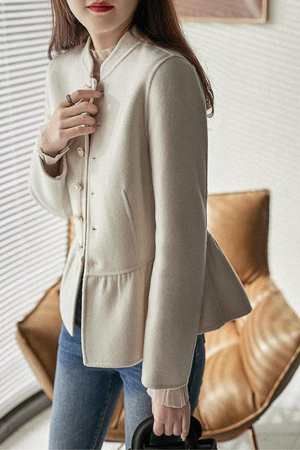 Damen Winterkleid Klassischer Stil Hochwertiges Material-2