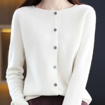 Lange Strickjacke Damen Entspannte Kaschmirqualität 8