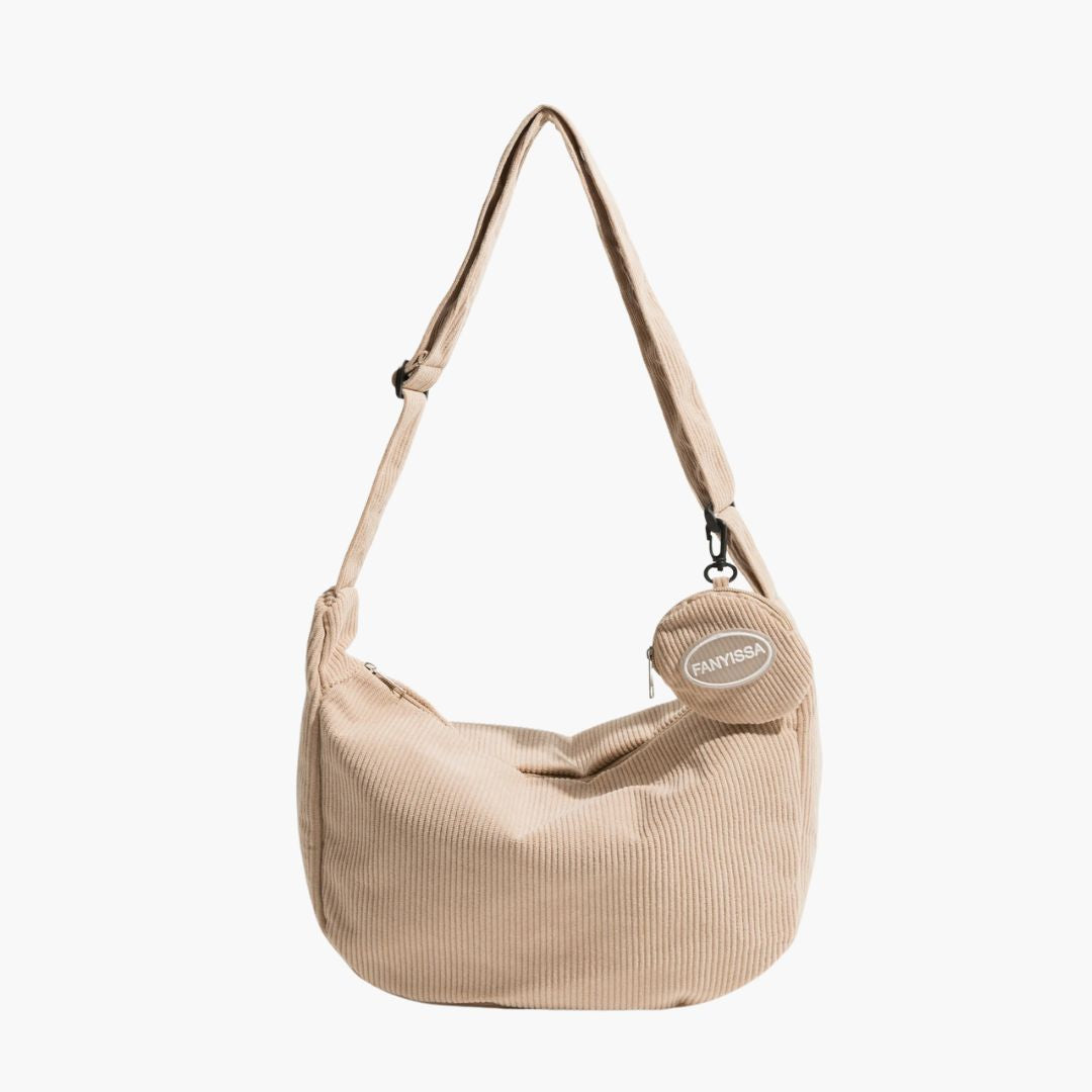 Variant image for Damen Schultertasche Modernes Design Kordstoff Verstellbare Schulterriemen-5