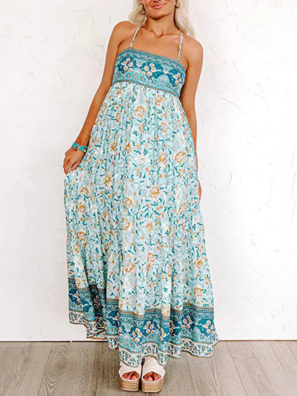 Damen-Kleid, Boho, leichte Baumwolle-2