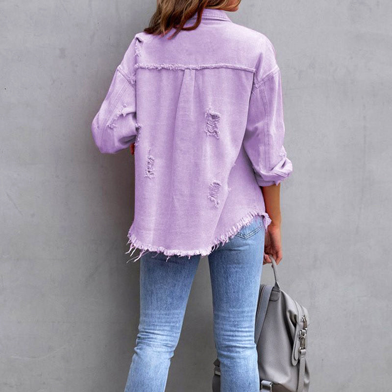 Damenjacke Blume Moderner Wollmix Elegante Taillenhöhe-2
