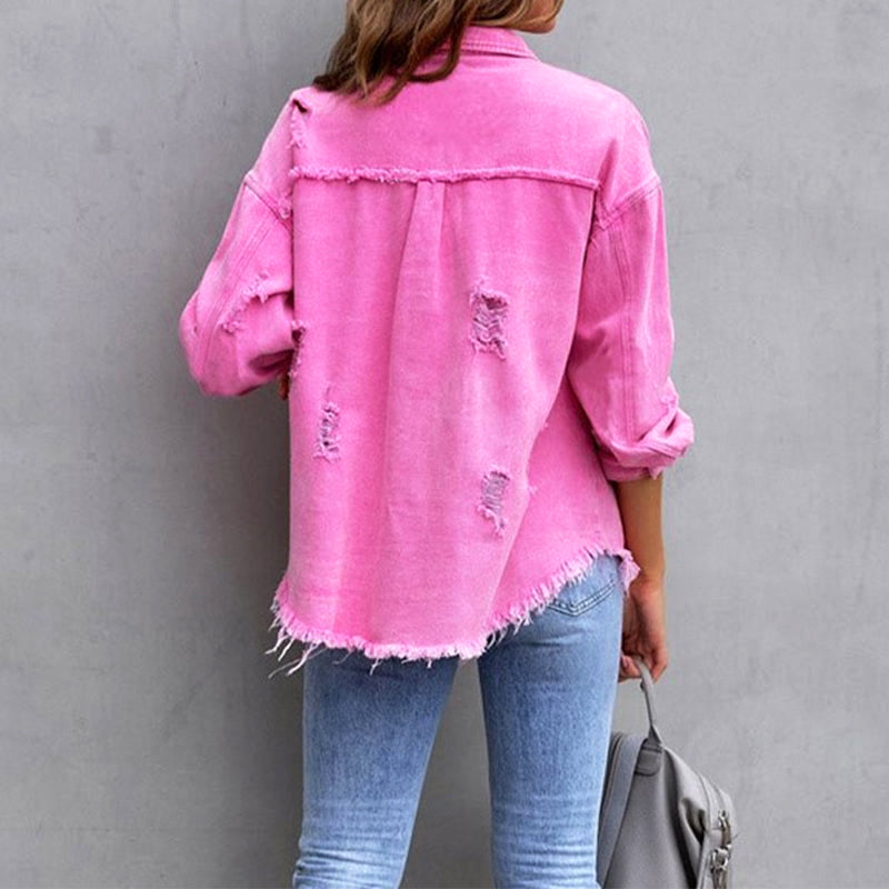 Damenjacke Blume Moderner Wollmix Elegante Taillenhöhe-3