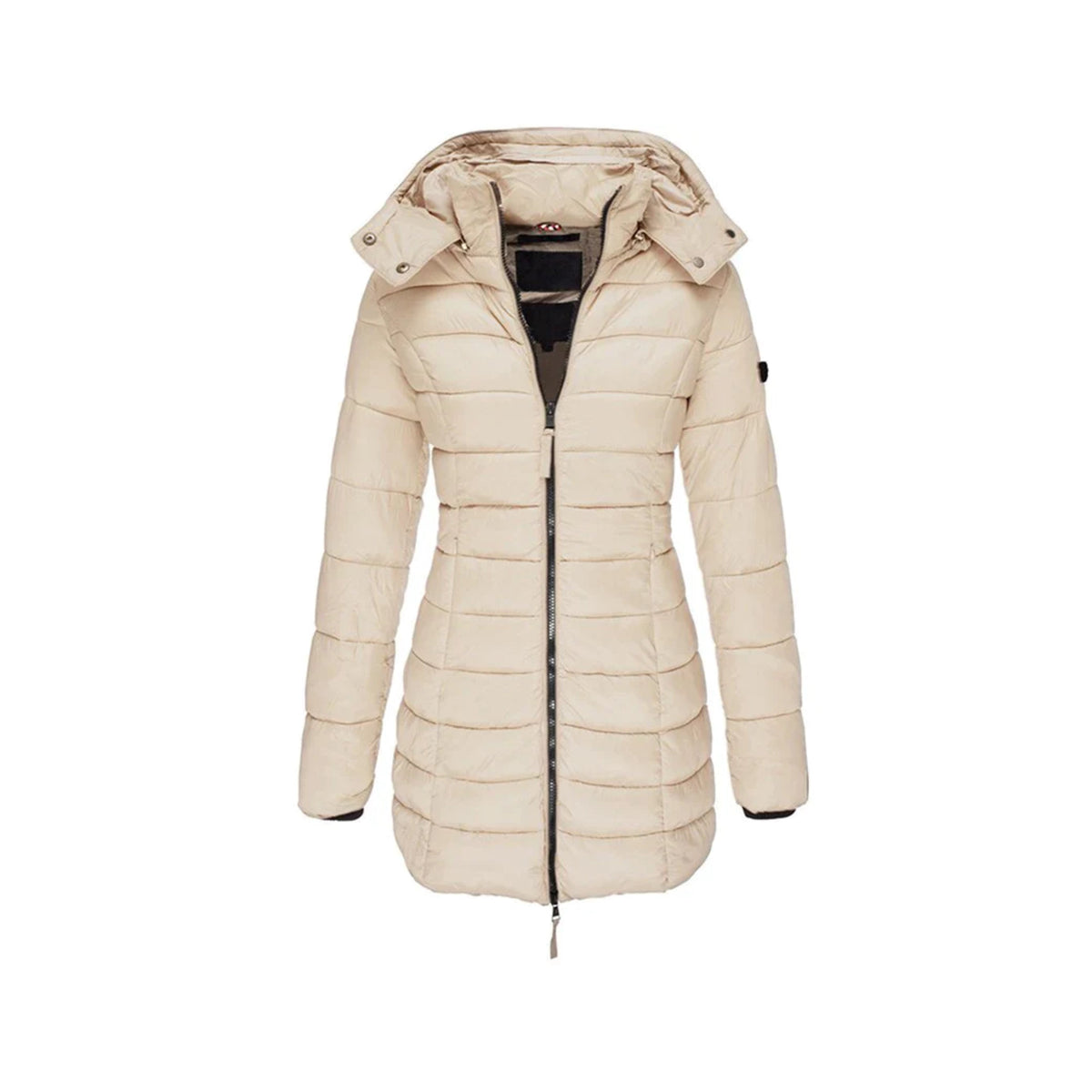 Variant image for Langer Wintermantel Damen Elegant Polyester mit Abnehmbarem Kragen-13