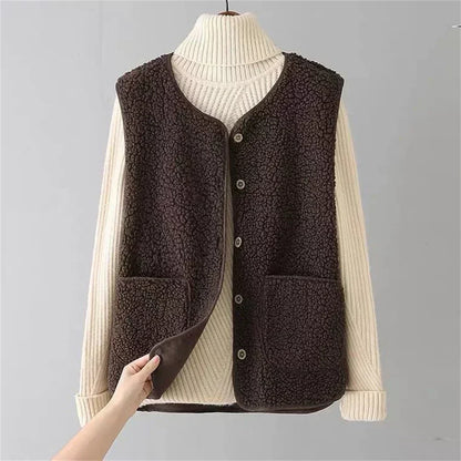 Lange klassische Damen-Strickjacke, 100% Acryl-2