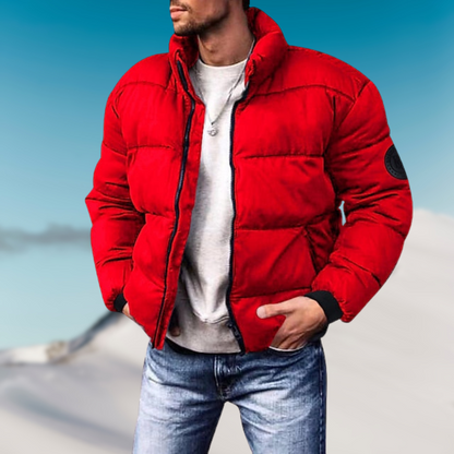 Herren-Pufferjacke, klassischer Stil, Polyester, für Winter und Herbst 5