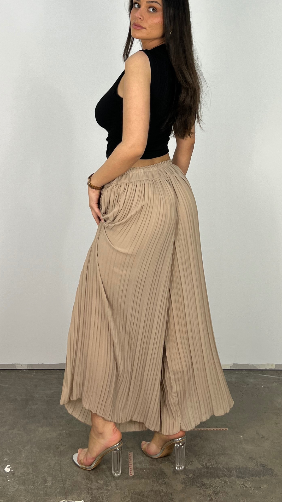 Hose mit Gummizug in Taille Damen Schick Elastische Hose für Alltag 4
